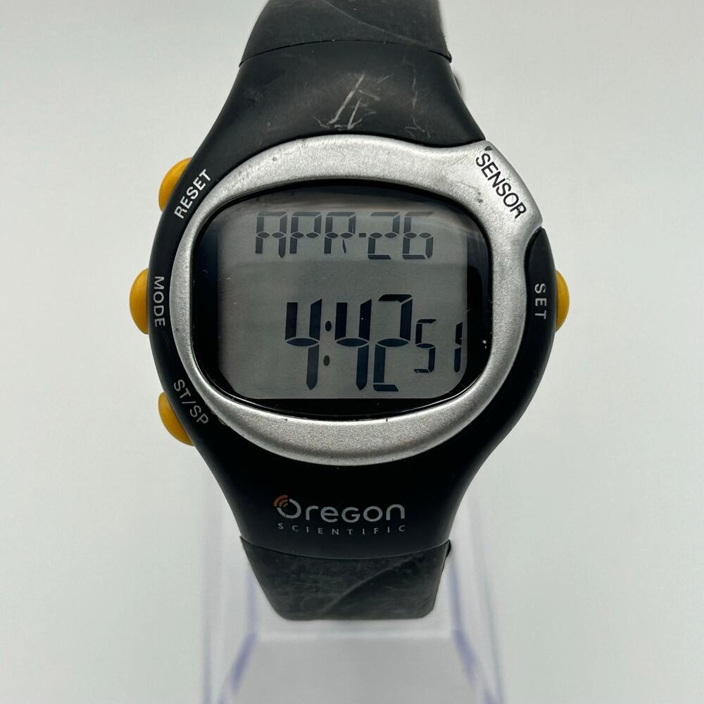 Oregon Scientific HR102 Heart Rate Monitor Watch in Black Working New Battery